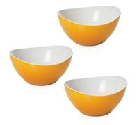 OMADA Design - Juego de 3 cuencos de cocina de 1,5 litros, ensaladeras de plástico de colores, recipiente irrompible, fabricado en Italia, línea Trendy