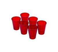 Omada Design - Juego de 6 vasos de agua de 275 ml, apilables, irrompibles, reutilizables, de plástico para uso exterior, línea Samba