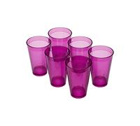 Omada Design - Juego de 6 vasos de cóctel y bebidas, 400 ml, apilables, irrompibles, de plástico para uso al aire libre, línea Samba