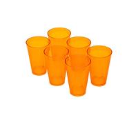 Omada Design - Juego de 6 vasos de cóctel y bebidas, 400 ml, apilables, irrompibles, de plástico para uso al aire libre, línea Samba