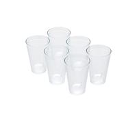 Omada Design - Juego de 6 vasos de cóctel y bebidas, 400 ml, apilables, irrompibles, de plástico para uso al aire libre, línea Samba