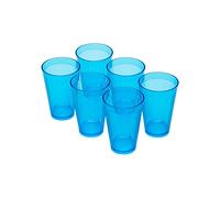 Omada Design - Juego de 6 vasos de cóctel y bebidas, 400 ml, apilables, irrompibles, de plástico para uso al aire libre, línea Samba