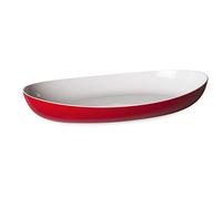 Omada Design Plato para servir u hornear en plástico irrompible de dos tonos, Made in Italy, 28 x 17 x 5 cm, apto para lavavajillas, ideal para platos fríos o calientes, línea Trendy