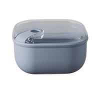 Omada Design - Recipiente hermético para alimentos cuadrado con tapa transparente de 1 L (alto) - Línea Pull Box