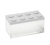 omada Design - Recipiente para alimentos rectangular de ladrillo de 1,5 L con tapa apilable y recipiente transparente - Línea Brickstore