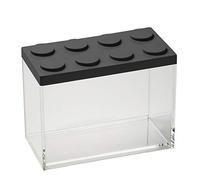 Omada Design - Recipiente para alimentos rectangular de ladrillo de 2 litros con tapa apilable y recipiente transparente - Línea Brickstore