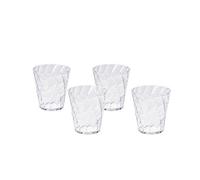 omada Design Set de 4 vasos de agua coloreados de 35 n plástico irrompible, resistente y apto para lavavajillas, apilable, línea Diamond