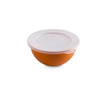 Omada Design Tazòn de 0.5 lt + tapa, diámetro 13,5 cm, blanco por dentro y coloreado por fuera, en polipropileno y antibacteriano, Sanaliving