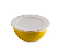 Omada Design Tazòn de 1.5 lt + tapa, diámetro 20 cm, blanco por dentro y coloreado por fuera, en polipropileno y antibacteriano, Sanaliving