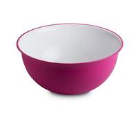 omada Ensaladera de diseño 6.5 litros, medidas: 32.5 x h 15.5 cm blanco por dentro, coloreado por fuera, en plástico y antibacteriano, apto para MICROONDAS e irrompible, línea Sanaliving