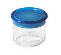 omada Jarra de plástico Design de 0,5 l, con tapa de plástico y junta de ahorro de frescura, capacidad de 50 cl, Made in Italy, apto para lavavajillas, apilable, línea Trendy