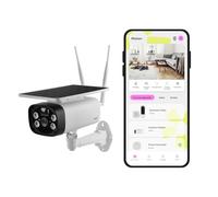 OMAJIN by Netatmo, Cámara Vigilancia Solar Exterior Inalámbrica, Alimentada batería, Visión noct 1080P HD, Sirena 105dB, Detección humana/Movimiento/Sonido, Audio bidireccional, SD/Cloud, IP55, OSC-01