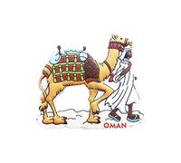 Omán 3D Camel Nevera Imán Regalo de Recuerdo, Hecho a Mano Decoración del Hogar y Cocina Omán Refrigerador Imán Colección