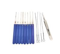 Omana Juego de ganzúas profesionales de 13 piezas y extractor de llaves rotas, kit de herramientas de cerrajería portátil con púas de acero de aleación finas y flexibles, puerta de emergencia esencial