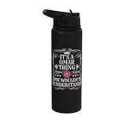 Omar Nombre Es Una Cosa Omar Que No Entendería Stainless Steel Insulated Water Bottle