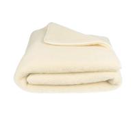 OmaSchafe.de - Manta de lana de doble capa (doble cara, 180 x 200 cm, 100% lana de oveja merino, mejora la calidad del sueño, material transpirable, certificado de calidad de Woolmark)