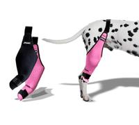 Ombit Rodillera para perros y mascotas, para rotura del ligamento cruzado anterior, pierna trasera, rótula, estabilizadora de cadera, recuperación/prevención (rosa derecho, mediano)
