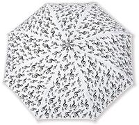Ombrello - Mini Ombrello Bianco Con Chiave Di Violino