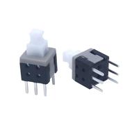 OMCFYSD 1PCS5.8 * 5,8 Interruptor de botón autoblocante sin Bloqueo Parche en el Lateral(5.8x5.8 High Head 6 Pin Self-Locking)