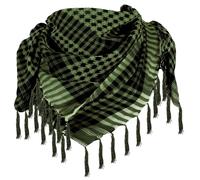OMCGG Pañuelo palestino Keffieh 100 x 100 cm, Bufanda versátil y suave de Palestina, Cheche Palestina Arafat, Bandana táctico militar árabe del desierto para cuello, para hombres y mujeres, verde