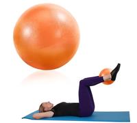 OMCGG Pelota de pilates suave de 9 pulgadas, pequeña pelota de ejercicio con popote inflable, antiexplosión, antideslizante, de PVC, mini bola de equilibrio para yoga, pilates, barra, terapia física