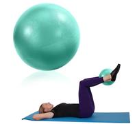 OMCGG Pelota de pilates suave de 9 pulgadas, pequeña pelota de ejercicio con popote inflable, antiexplosión, antideslizante, de PVC, mini bola de equilibrio para yoga, pilates, barra, terapia física