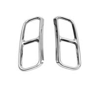 OMDHATU Autopartes para A-UDI Q7 2016 2017 2018 2019 2 Uds Parachoques Trasero De Coche De Acero Inoxidable Silenciador De Escape Cubierta De Tubo Embellecedor Decorativo Tubo Escape Coche(Plata)