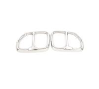 OMDHATU Autopartes para B&MW X3 G01 2018-2022, 2 Uds., Cubierta De Marco De Garganta Trasera De Maletero De Coche, Decoración De Tubo De Escape, Accesorios Exteriores Tubo Escape Coche(Plata)