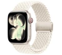 OMECKY Correa magnética trenzada Solo Loop compatible con Apple Watch Series 10 de 42 mm, 9, 8, 7, 6, 5, 4, 40 mm, 41 mm, para mujeres y hombres, correa deportiva elástica de nailon para iWatch SE,