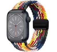 OMECKY Correa magnética trenzada Solo Loop compatible con Apple Watch Series 10 de 46 mm, 9, 8, 7, 6, 5, 4, 3, 42 mm, 44 mm, 45 mm, 49 mm, para mujeres y hombres, correa deportiva elástica de nailon