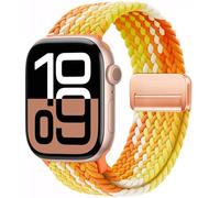 OMECKY Correa trenzada magnética compatible con Apple Watch Series 11 10 de 42 mm, 46 mm, 9, 8, 7, 40 mm, 41 mm, 44 mm, 45 mm, 49 mm, para mujeres y hombres, correa deportiva elástica de nailon para