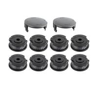 OMECO Bobina de hilo compatible con Bosch EasygrassCut 18 23 26 SL 18-26 18-260 18-230, F016800569 F016800385 Easygrasscut Trimmer Bobina de repuesto, 1,60 mm 4,9 m (8 bobinas de repuesto, 2 tapas)