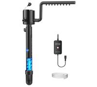 OMECO Filtro interior 5 en 1 para acuario con esterilizador U-V de 6 W y temporizador, 500 L/H UVC para acuarios de 60 L-150 L, bomba de acuario con ventilación y ducha de lluvia