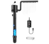 OMECO Filtro interior de acuario 5 en 1, 800 L/H, UVC, filtro para acuarios de 60 L-300 L, con esterilizador U-V de 6 W y temporizador, bomba de acuario con ventilación y ducha de lluvia