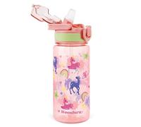 omedecal Botella de Agua, A Prueba de Fugas 600ml Botellas con Pajitas, Sin BPA con Asa, Apto para Lavavajillas - Unicornio