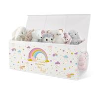 omedecal Cesta Porta Giochi Bambini Contenitori, Pieghevole, 124 L, Grande Oxford Contenitore Cesto Scatola Porta Giochi Baule Portagiochi Bambini Bambino, 96x32x40cm - Nebulosa Arcobaleno