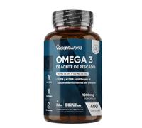 Omega 3 DHA y EPA 1000mg de Concentración 400 Cápsulas Blandas para Más de 1 Año - 180mg EPA + 120mg DHA, Contribuye al Funcionamiento Normal del Corazón (EFSA), Sin OGM ni Gluten