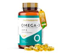 Omega-3 3000mg GELITA® | 120 Cápsulas Blandas Anti Regurgitación | Alta Concentración EPA 1050mg + DHA 750mg + VIt E 30mg | Hasta 4 Meses de Suministro