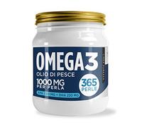 Omega 3-365 Pearls Softgels - 1 Gramo de Aceite de Pescado por 1 Pearl Softgel EPA 330 mg y DHA 220 mg - Alta dosis de Ácidos Grasos Esenciales Omega3 - Aceite de Pescado Puro