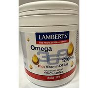 Omega 3-6-9 con Vitamina D3 120 cápsulas de Lamberts