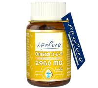 Omega 3 6 9 Estado Puro, 60 Perlas | Aceites Omega 3, 6 y 9 de Pescado, Borraja y Lino, Vitamina E, Alta Pureza, Corazón, Cerebro, Piel y Bienestar Cardiovascular