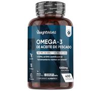 Omega 3 DHA y EPA 1000mg de Concentración 400 Cápsulas Blandas para Más de 1 Año - 180mg EPA + 120mg DHA, Contribuye al Funcionamiento Normal del Corazón (EFSA), Sin OGM ni Gluten