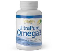 Omega 3, Aceite de pescado salvaje ultrapuro. 800 mg EPA y 600 mg DHA. 2000 mg diarios. Aporta vitaminas y Ácidos grasos esenciales para un corazón saludable. Vitality Nutritionals by Vitaminexpress