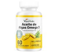 Omega 3 Algas x2 Pack Alta Potencia - 400 mg DHA por Dosis, 120 Cápsulas Blandas (4 Meses), Aceite de Algas Vegano DHA para Veganos y Vegetarianos - Vegan Vitality