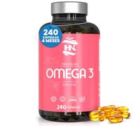 Omega 3 Capsulas 1000mg - 240 perlas blandas de Omega3 enriquecido con vitamina E - Omega-3 fish oil con 350mg EPA - 250mg DHA (4 meses)