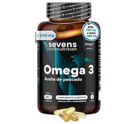 Omega 3 Cápsulas - 2000mg Aceite de Pescado - 120 Perlas - 720 mg EPA y 480 mg DHA - 1300mg Omega-3 TG Natural Omegatex® - Alta Potencia - Pureza Certificada - Con Vitamina E Natural