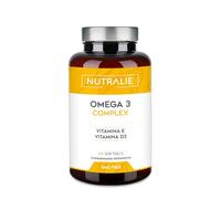 Omega 3 Cápsulas 2000mg - EPA y DHA 1257mg - Vit D y E - Aceite de Pescado - 60 Softgels Fish Oil Omega 3 Nutralie
