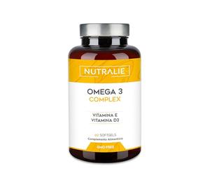 Omega 3 Cápsulas 2000mg - EPA y DHA 1257mg - Vit D y E - Aceite de Pescado - 60 Softgels Fish Oil Omega 3 Nutralie