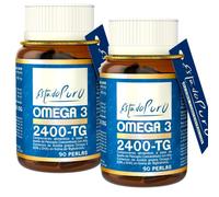Omega 3 Cápsulas Estado Puro - Aceite de Pescado Omega 3-1200mg EPA y 800mg DHA - Altamente Estable y Máximo Estándar de Pureza y Sostenibilidad - 90 Perlas de Tongil (Pack 2)