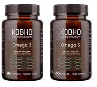 Omega-3 de Alta Absorción - 60 Cápsulas con EPA y DHA en Forma rTG - Sin Regusto a Pescado - Certificado IFOS - Fabricado en España (Paquete de 2)